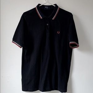Fred Perry Slim Fit L dark navy with red and white